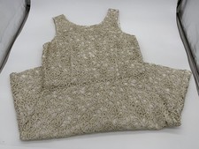 RSVP Charming Charlie Elegant Lace Sleeveless Dress - Cream and Gold