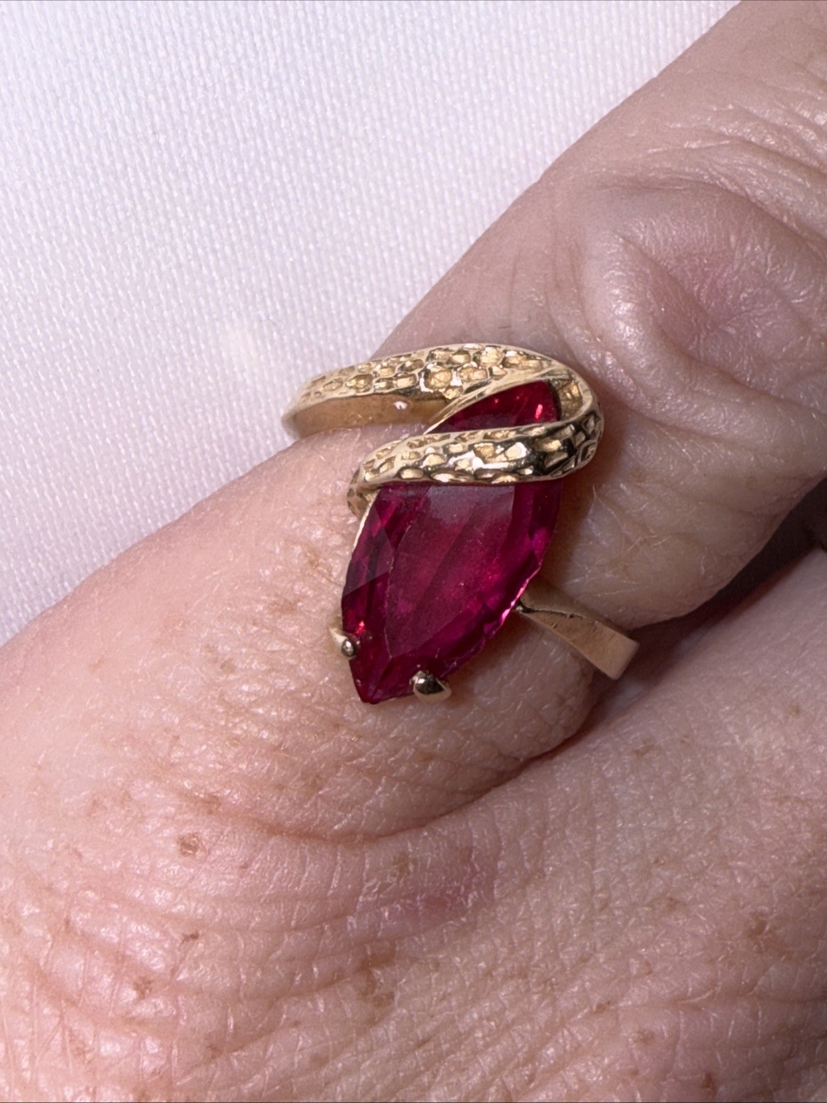 Antique Ruby 24K Ring - image 7