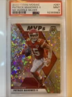 2020 Panini Mosaic #297 Patrick Mahomes MVP No Huddle Silver Disco PSA 9