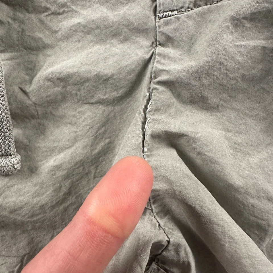 James Perse Cargo Shorts Mens 3 Gray Drawstring Cargo Pockets Casual Washed - Image 3 of 4