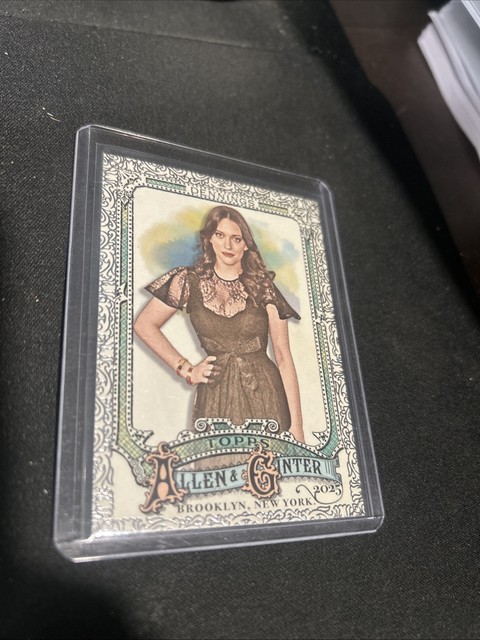 2025 Topps Allen & Ginter #213 Kat Dennings SILVER Foil Filagree