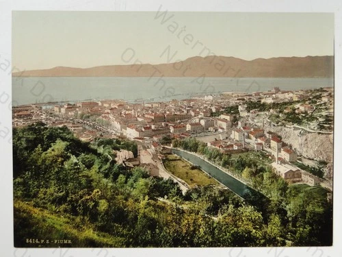 Fiume Rijeka Croatia Cityscape Coastal View P.Z. c1900s Photo