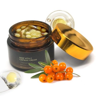 Deep Vita C Capsule Cream, Deeper Vitamin C Face Moisturizer Gel with Kollage...