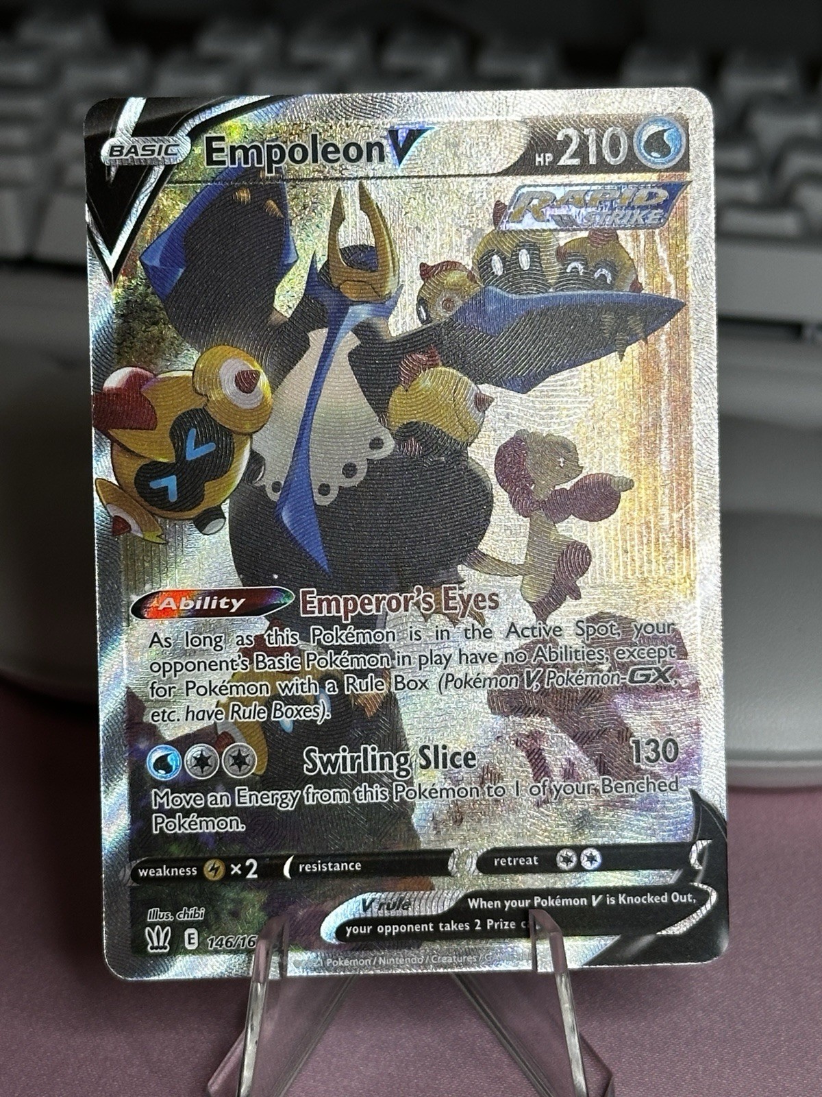 Empoleon V (Alternate Full Art) 146/163 Swsh05: Battle Styles Holo NM