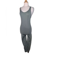 Women  s Green Unitard Jumpsuit Activewear Medium Yoga One Piece Bodysuit