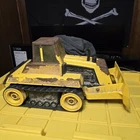 Vintage Tonka Yellow Bulldozer  Pressed Steel & Plastic