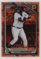 2024 Bowman Chrome Draft Sapphire Edition Orange 21/25 Bralyn Brazoban 4z8