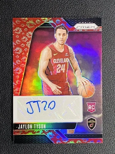 2024-25 Panini Prizm Jaylon Tyson Rookie Auto Dragon Year Prizm RC SSP