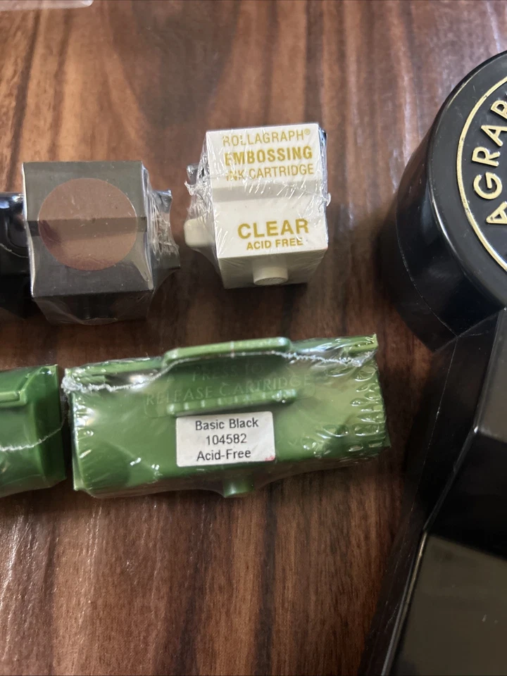 "Lote de cartuchos de tinta de sello de rodillo rollagraph y rodillo de 2""" Foto 3 de 4