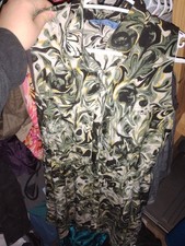 medium simply vera vera wang green shirt button dress women's