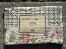NWT Vintage Laura Ashley One Twin Sheet Melrose Floral 66x96" Cottage Farmhouse