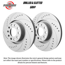 SP Performance F46078C Drilled/Slotted Grey F...