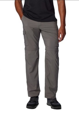 Columbia Men's Silver Ridge Utility Convertible Pants New Gray Belted 38x32 NWT