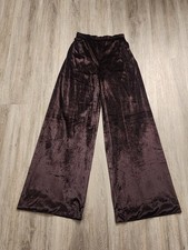 Calvin Klein Union Made Brown Velvet Wide Leg Pants Size 6