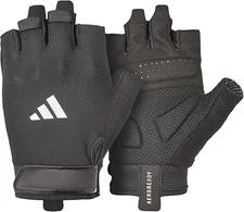 NWT - Adidas Essential Training Gloves - Black/White - Fingerless - Size S