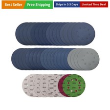 36Pcs 125mm Sanding Discs, Wet Dry 5 Inch 8 Hole Hook and Loop 240 400 600 80...