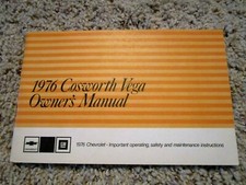 1976 Chevrolet Cosworth Vega Factory GM Original Owners Manual First Edition