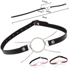 Oral Fixation Ring PU Leather Flirting Sexy O-Ring OpenMouth Gag Couple BDSM