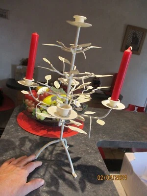 Bougeoir en Fer à L'Arbre fleuri à 5 Bougie Idéal Table entre Amis déco Bistrot - Photo 1/4