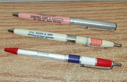 LOT OF 30 VINTAGE KEOKUK, IOWA BUSINESS ADVERTISEMENT BALLPOINT PENS - Afbeelding 4 van 12