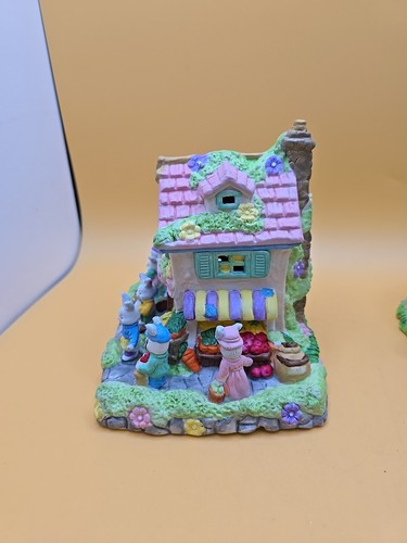 2 Ceramic Cottontale Cottages Easter Village Plus Extras - Picture 10 of 18