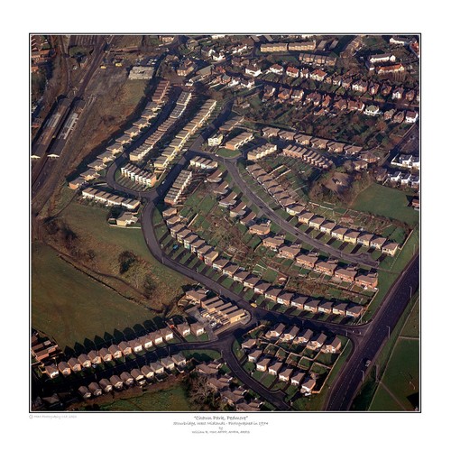 Luftbild - Chawn Park Drive, Pedmore, Stourbridge UK 1974 Druck Bild