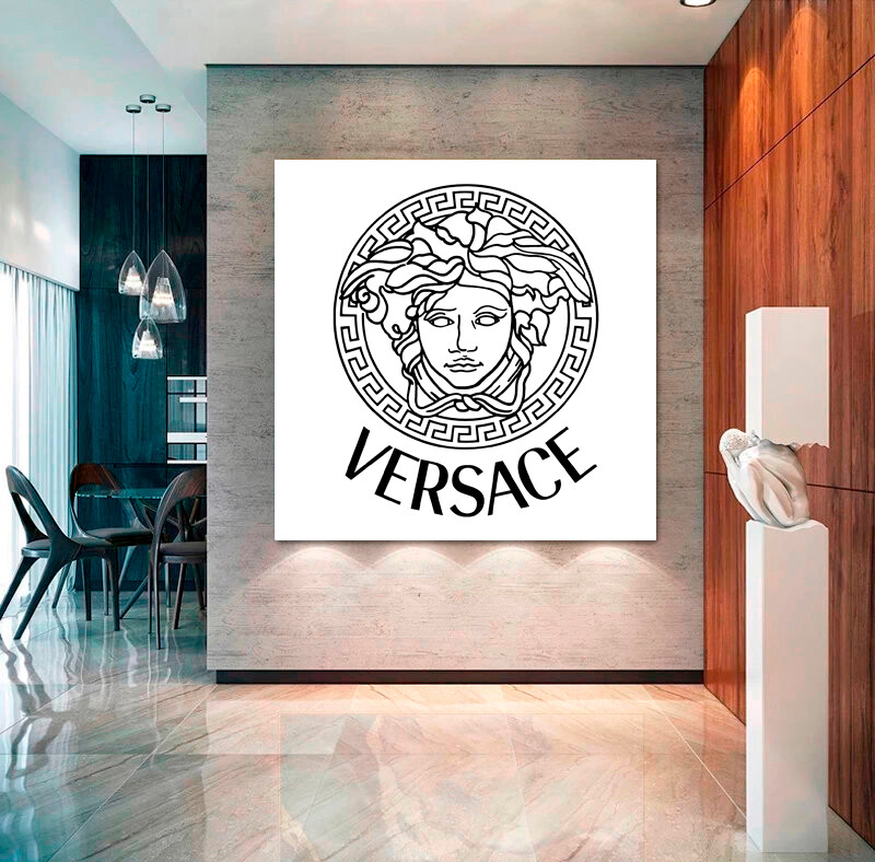 VERSACE PRINT ON STRETCHED CANVAS PRINTS WALL DECOR HOME