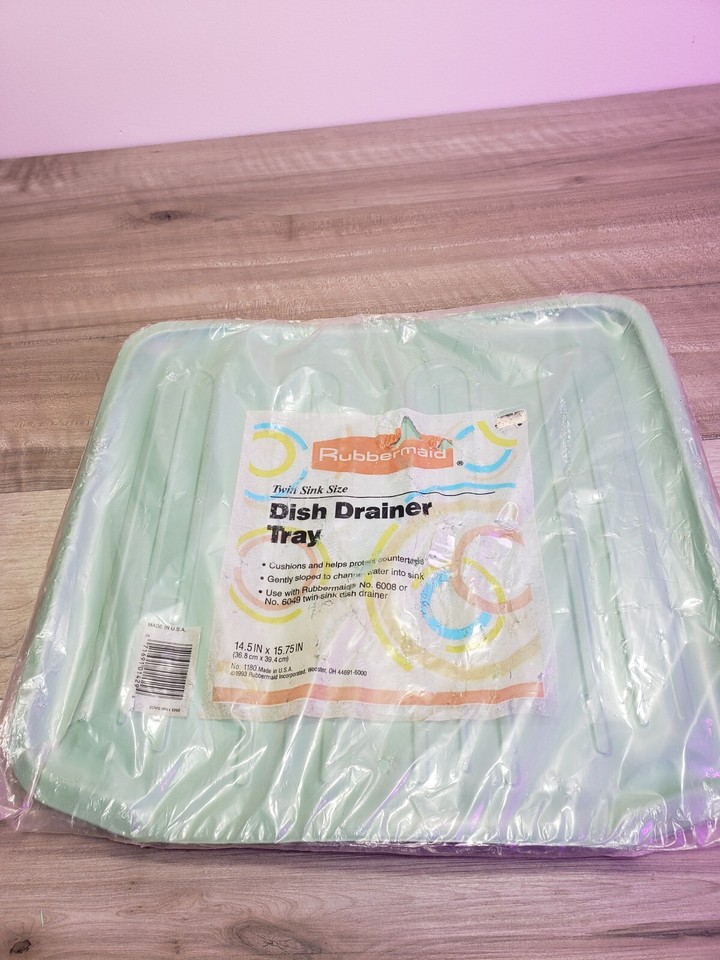 USA Vintage 1993 Rubbermaid Twin Sink Size Dish Side Drainer Tray