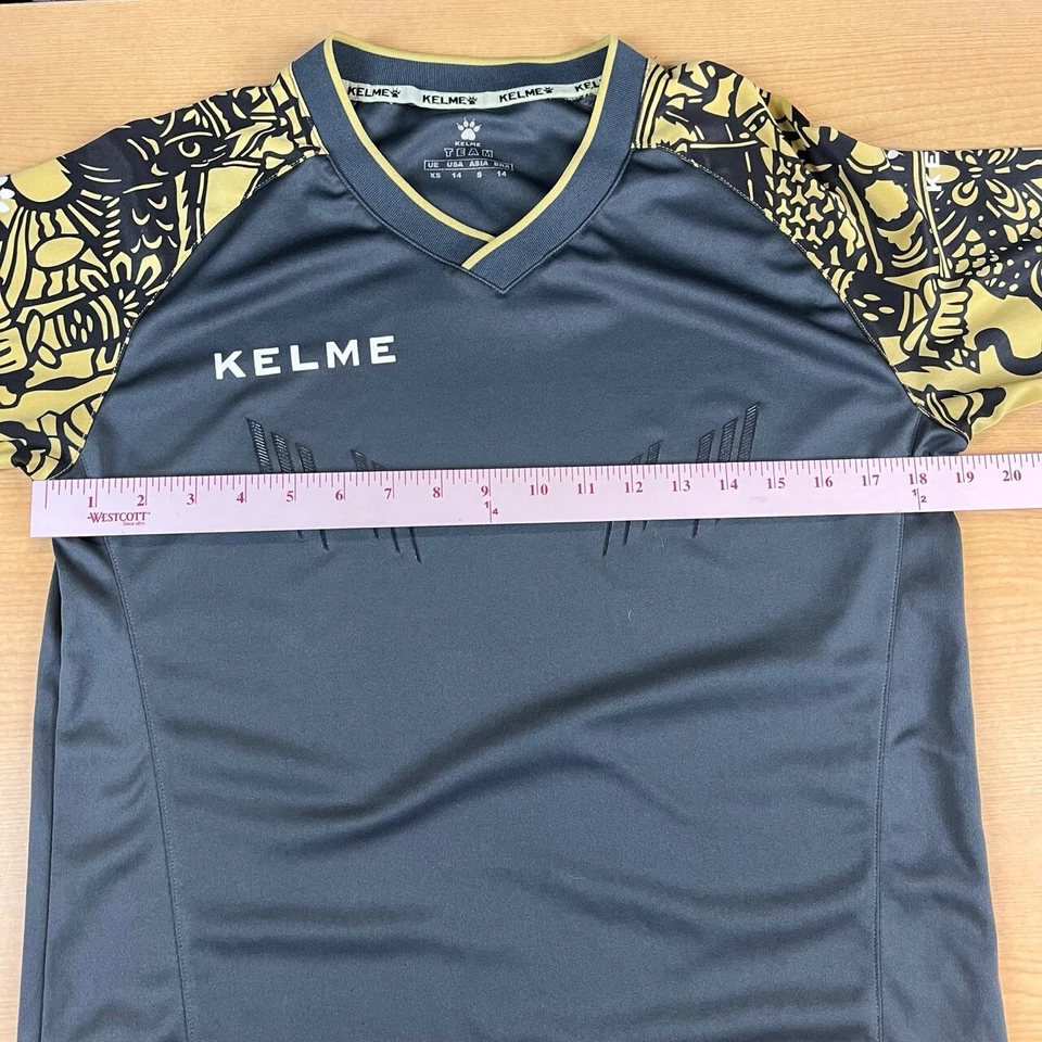 Camisa Jersey Team Kelme Codos Acolchados Juvenil Talla 14 Negra Amarilla Foto 4 de 4