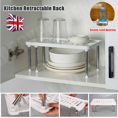 Verstellbares Schrankregal Drahtregal Küche Aufbewahrung Regal Speisekammer Organizer Regal