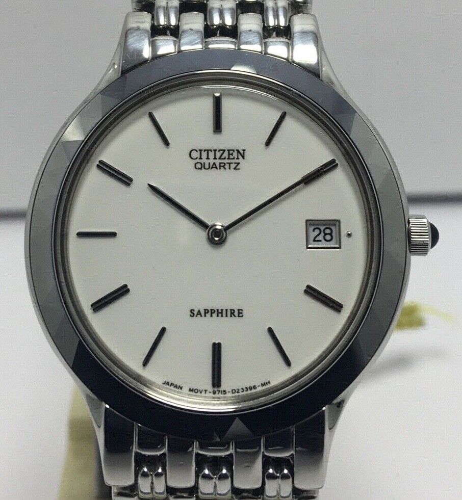 CITIZEN,mens,steel,quartz,SAPPHIRE,WHITE dial,DATE,NEW OLD CITIZEN,mens,steel,quartz,SAPPHIRE,WHITE dial,DATE,NEW OLD
