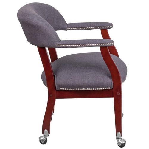 Upholstered Open Back Computer Chair Home Study Office Chair with