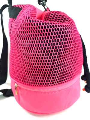 Babylclub juicy bag ピンク Juicy Couture Neon Pink Scuba Mesh Sling Bag Drawstring