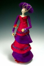 Cloth Art Doll Paper Pattern "Painting Her Roses Red" By Cindee Moyer