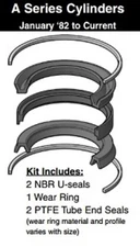 Miller Cylinder 1 1/2" 090-KB001-150, A Series Piston Seal Kit Nitrile