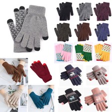 Thermal Windproof Knitted Winter Gloves Touch Screen Warm Mittens for Men Women  