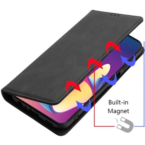 For TCL 50 XL 50XL 5G Vegan Leather Case ID Card Money Holder Magnetic Closure - Picture 2 of 21