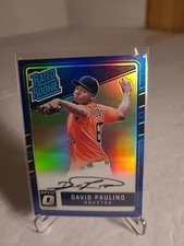  2017 Donruss Optic Rated Rookies Auto Black #RRSDP David Paulino 20/75