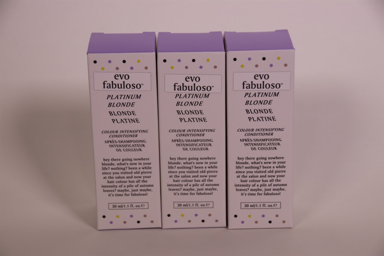 3 Pack Evo Fabuloso Colour Intensifying Conditioner 1 1 Oz 30ml