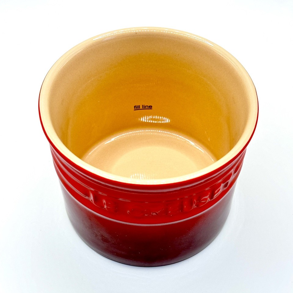 Le Creuset Butter Bell Crock Red Cerise Ombre CROCK ONLY France 4