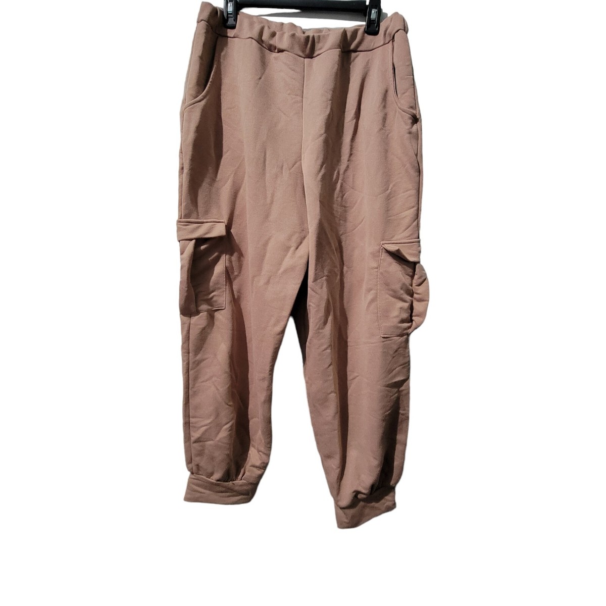 Nasty Gal Collection Womens Size 16 Pocket Cargo Joggers Sand