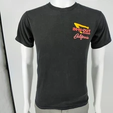 In-N-Out Burger California 2012 Classic Cars Black Graphic Art T-Shirt (Small)