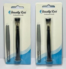 4-piece stainless steel beauty rus women's facial hair tweezers  