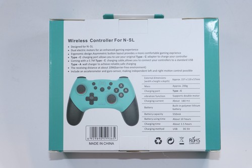 NINTENDO SWITCH WIRELESS PRO CONTROLLER TEAL OLED LITE NEW IN BOX SHIPS SAME DAY - Afbeelding 3 van 6