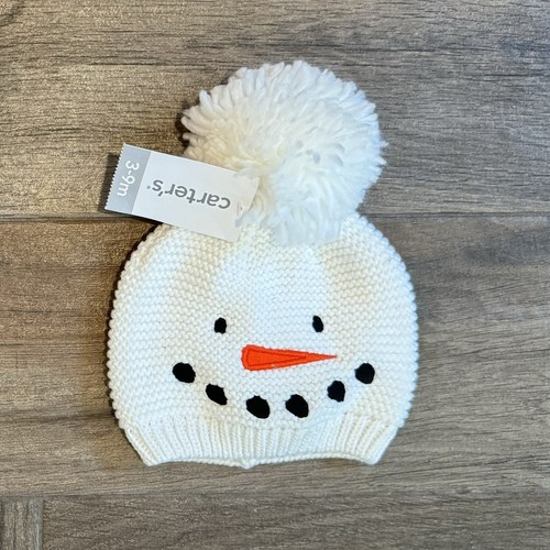 Carters Baby Snowman Beanie Pompom Hat - 第 1/3 張圖片