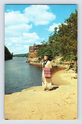 Postcard Native American Indian Woman Shirley De Cora 1960s Unposted Chrome