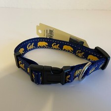 Cal Berkeley Golden Bears Reflective Adjustable Pet Dog Collar - Medium 14-18"