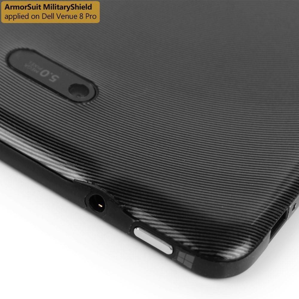 Protecteur D'écran ArmorSuit Pour Dell Venue 8 Pro - Film + Peau Carbone Noir, Neuf