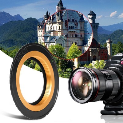 M42 Lens to EOS Electronic Chip 3 AF Confirm Copper Adapter Ring for Canon  P4U6