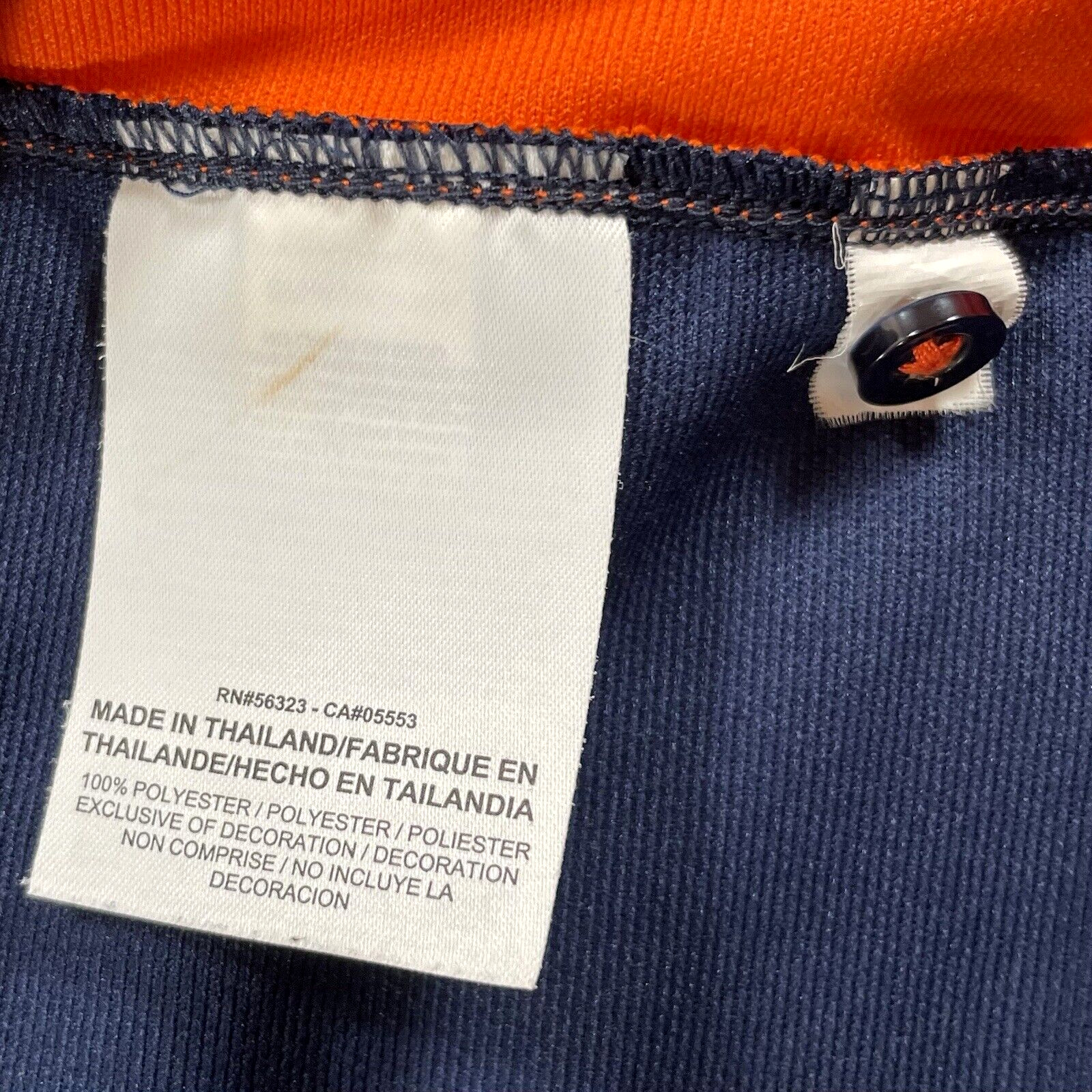 Nike DRI-FIT Broncos Shirt Mens Large Blue Orange Golf Polo Golfer Short Sleeve thumbnail 6